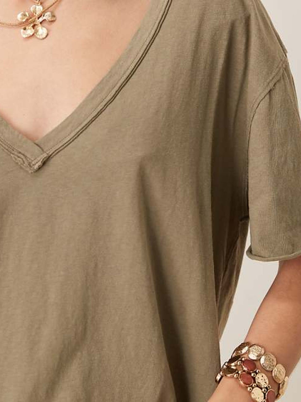 FREE PEOPLE Nina V-Neck Tee