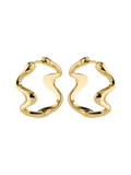 PILGRIM Moon Wavy Hoop Earrings